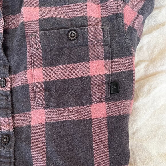 Pink and Grey Plaid Flannel - Picture 4 of 5